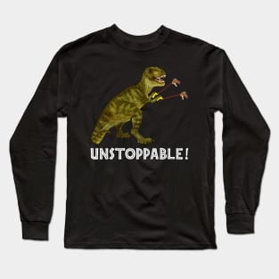 Tyrannosaurus Rex with Grabbers is UnStoppable 2 Long Sleeve T-Shirt